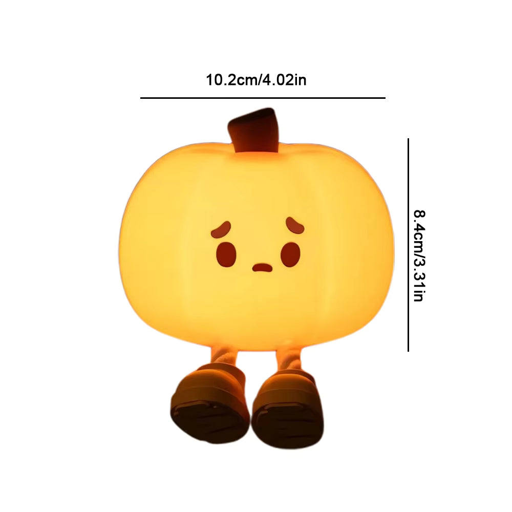 PumpkinGlow™: Soft Silicone Touch Night Light