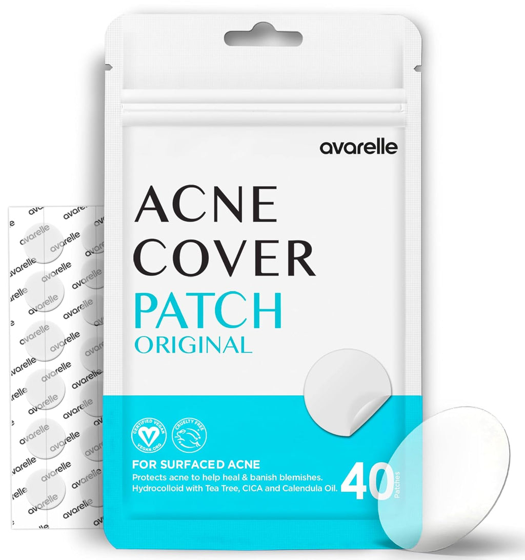Acne Cover Patches, Eligible Hydrocolloid Pimple Patches for Face with Tea Tree Oil, Korean Skincare Zit Patches for Face | HSA Store Eligible Items | Vegan, Cruelty-Free