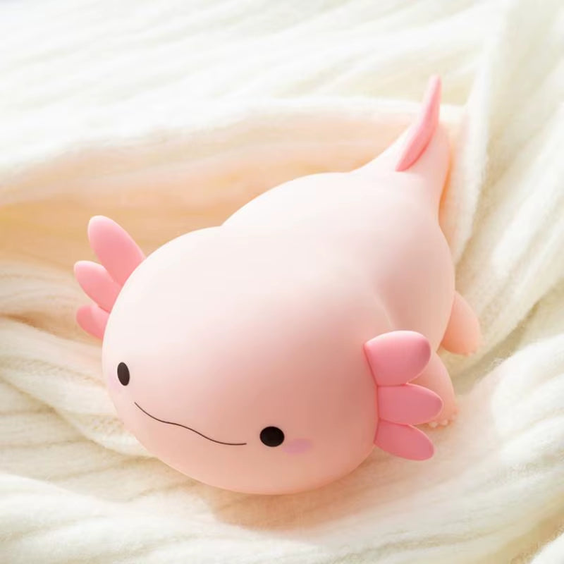Nursery Axolotl Night Lamp Animal Silicone Nursery Night Lamp Cartoon Axolotl Bedside Night Lamp Bedroom Light for Kids Children
