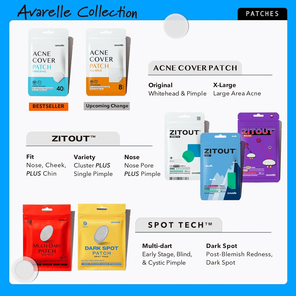 Acne Cover Patches, Eligible Hydrocolloid Pimple Patches for Face with Tea Tree Oil, Korean Skincare Zit Patches for Face | HSA Store Eligible Items | Vegan, Cruelty-Free