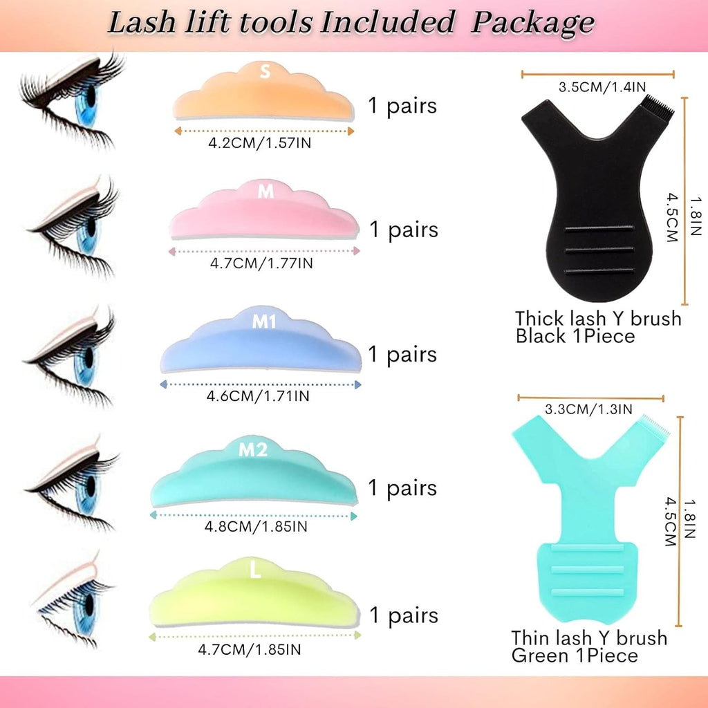 Eyelash Perm Kit Eyebrow Lamination Kit Professional Lash Lift Glue and Brow Lift Keratin Nutrition Long-Lasting 8 Weeks Friendly to Novices Can Use More than 10 Times at Salon.