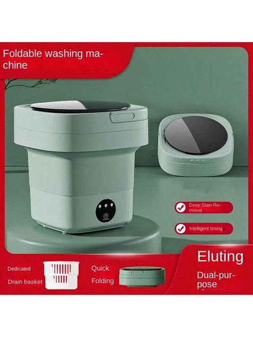 8L High-Capacity Foldable Washing Machine Compactportable Washing Bucket with Wash-And- Spin Functionautomatic Cleaning for Underwear and Socks Mini Washingmachine for Student Dorms Ideal for Small Spaces, Campingand Travel Dryer