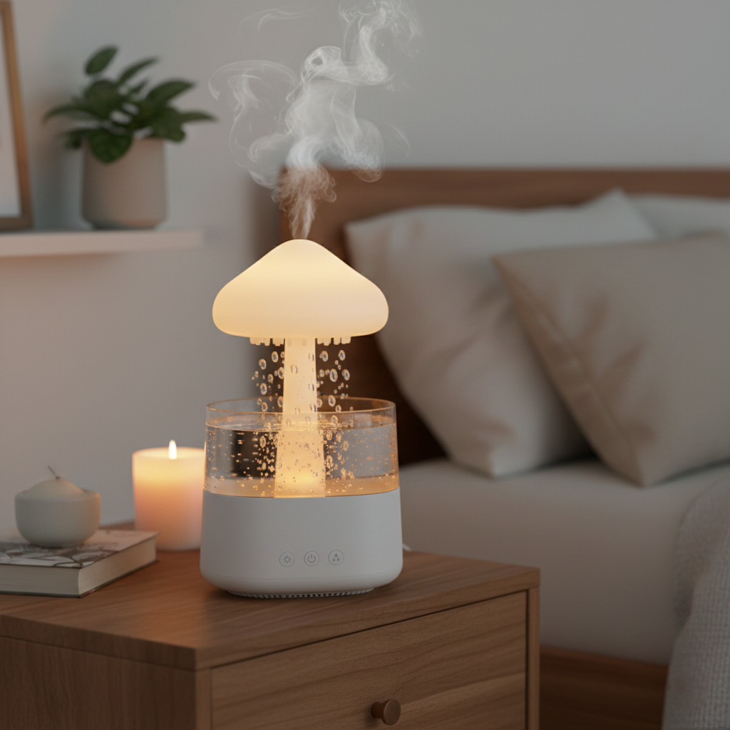 Rain Cloud Humidifier & Ultrasonic Aroma Diffuser (Remote Included)