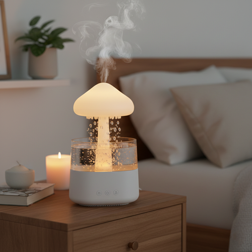 Rain Cloud Humidifier & Ultrasonic Aroma Diffuser (Remote Included)