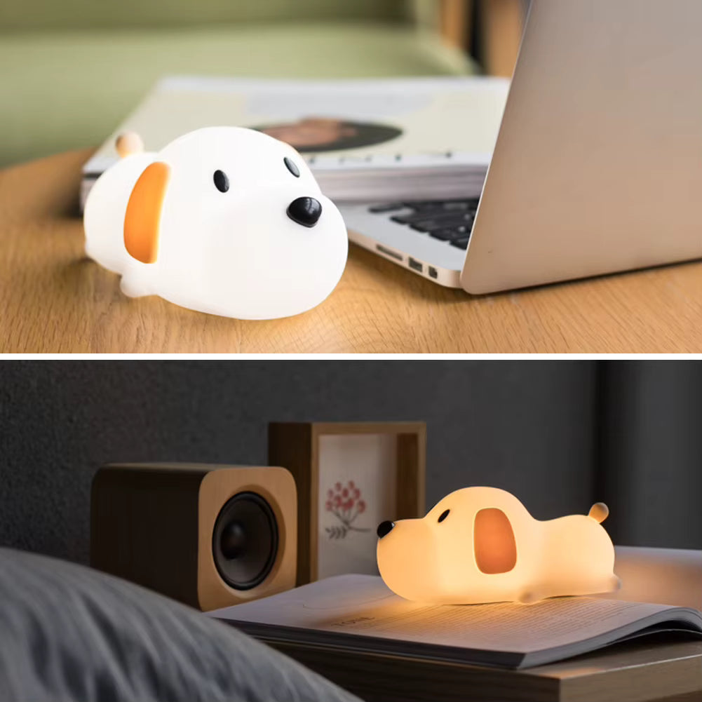 PuppyGlow™: Soft Silicone Touch-Control Night Light