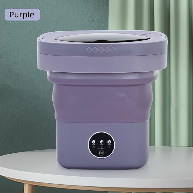 8L High-Capacity Foldable Washing Machine Compactportable Washing Bucket with Wash-And- Spin Functionautomatic Cleaning for Underwear and Socks Mini Washingmachine for Student Dorms Ideal for Small Spaces, Campingand Travel Dryer